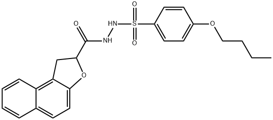 4-Butoxy-N'-(1,2-dihydronaphtho[2,1-b]furan-2-ylcarbonyl)benzenesulfonohydrazide 结构式