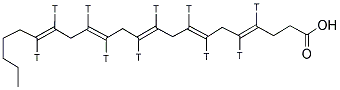 DOCOSAPENTAENOIC ACID 4,7,10,13,16-, [4,5,7,8,10,11,13,14,16,17-3H] 结构式