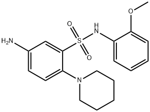 5-氨基-N-(2-甲氧基苯基)-2-(哌啶-1-基)苯-1-磺酰胺 结构式