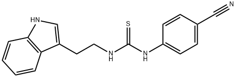 1-(2-(1H-吲哚-3-基)乙基)-3-(4-氰基苯基)硫脲 结构式