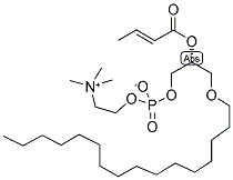 1-O-HEXADECYL-2-BUTENOYL-SN-GLYCERO-3-PHOSPHOCHOLINE 结构式