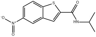 N-ISOPROPYL-5-NITRO-1-BENZOTHIOPHENE-2-CARBOXAMIDE 结构式