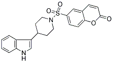 3-[1-((2-OXO-1-BENZOPYRAN-6-YL)SULPHONYL)PIPERIDIN-4-YL]-1H-INDOLE 结构式