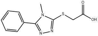 (4-METHYL-5-PHENYL-4 H-[1,2,4]TRIAZOL-3-YLSULFANYL)-ACETIC ACID 结构式