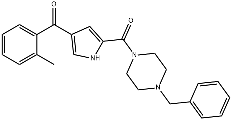 (4-BENZYLPIPERAZINO)[4-(2-METHYLBENZOYL)-1H-PYRROL-2-YL]METHANONE 结构式