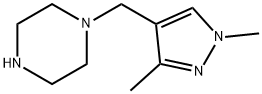 1-[(1,3-二甲基-1H-吡唑-4-基)甲基]哌嗪 结构式