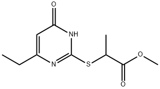 METHYL 2-[(4-ETHYL-6-OXO-1,6-DIHYDRO-2-PYRIMIDINYL)SULFANYL]PROPANOATE 结构式