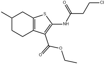 2-(3-氯丙醇基氨基)-6-甲基-4,5,6,7-四氢苯并噻吩-3-羧酸乙酯 结构式