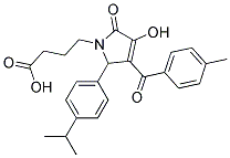 4-(3-Hydroxy-5-(4-isopropylphenyl)-4-(4-methylbenzoyl)-2-oxo-2H-pyrrol-1(5H)-yl)butanoic acid 结构式