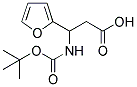 3-TERT-BUTOXYCARBONYLAMINO-3-FURAN-2-YL-PROPIONIC ACID 结构式