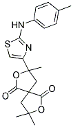 3,3,8-TRIMETHYL-8-{2-[(4-METHYLPHENYL)AMINO]-1,3-THIAZOL-4-YL}-2,7-DIOXASPIRO[4.4]NONANE-1,6-DIONE 结构式