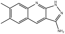 6,7-DIMETHYL-1H-PYRAZOLO[3,4-B]QUINOLIN-3-YLAMINE 结构式