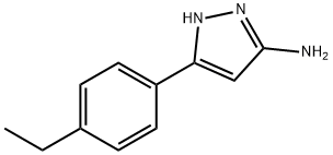 3-(4-ETHYLPHENYL)-1H-PYRAZOL-5-AMINE 结构式