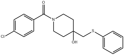 (4-CHLOROPHENYL)(4-HYDROXY-4-[(PHENYLSULFANYL)METHYL]PIPERIDINO)METHANONE 结构式