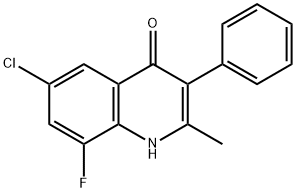 6-Chloro-8-fluoro-2-methyl-3-phenyl-4(1H)-quinolinone 结构式