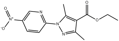 ETHYL 3,5-DIMETHYL-1-(5-NITRO-2-PYRIDINYL)-1H-PYRAZOLE-4-CARBOXYLATE 结构式