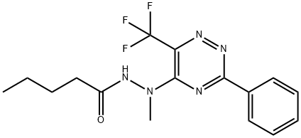 N'-METHYL-N'-[3-PHENYL-6-(TRIFLUOROMETHYL)-1,2,4-TRIAZIN-5-YL]PENTANOHYDRAZIDE 结构式