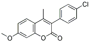 3(4'-CHLOROPHENYL)-7-METHOXY-4-METHYLCOUMARIN 结构式