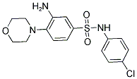 3-AMINO-N-(4-CHLORO-PHENYL)-4-MORPHOLIN-4-YL-BENZENESULFONAMIDE 结构式
