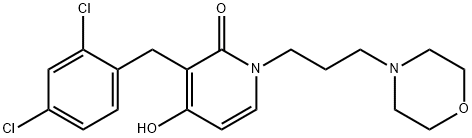 3-(2,4-DICHLOROBENZYL)-4-HYDROXY-1-(3-MORPHOLINOPROPYL)-2(1H)-PYRIDINONE 结构式