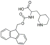 2-(9H-FLUOREN-9-YLMETHOXYCARBONYLAMINO)-3-PIPERIDIN-3-YL-PROPIONIC ACID 结构式