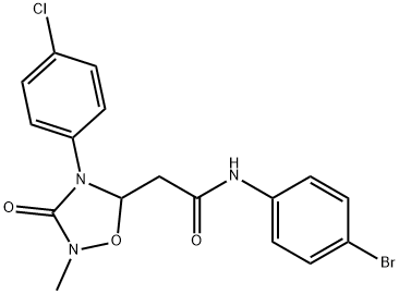 N-(4-Bromophenyl)-2-[4-(4-chlorophenyl)-2-methyl-3-oxo-1,2,4-oxadiazolan-5-yl]acetamide 结构式