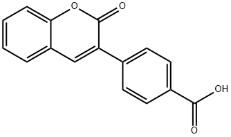 4-(2-氧代-2H-色满-3-基)苯甲酸 结构式