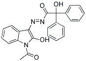 1-ACETYL-3-{(E)-[HYDROXY(DIPHENYL)ACETYL]DIAZENYL}-1H-INDOL-2-OL 结构式