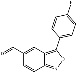 3-(4-FLUOROPHENYL)-2,1-BENZISOXAZOLE-5-CARBALDEHYDE 结构式