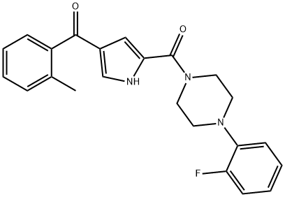 [4-(2-FLUOROPHENYL)PIPERAZINO][4-(2-METHYLBENZOYL)-1H-PYRROL-2-YL]METHANONE 结构式