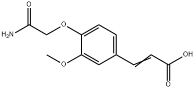 (E)-3-[4-(2-氨基-2-氧代-乙氧基)-3-甲氧基-苯基]丙 结构式