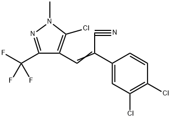 (Z)-3-[5-CHLORO-1-METHYL-3-(TRIFLUOROMETHYL)-1H-PYRAZOL-4-YL]-2-(3,4-DICHLOROPHENYL)-2-PROPENENITRILE 结构式