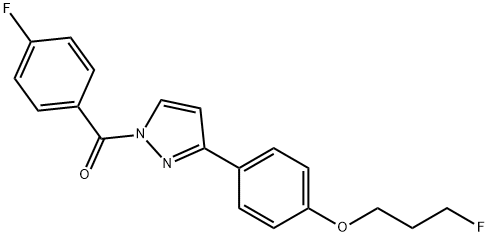 (4-FLUOROPHENYL)(3-[4-(3-FLUOROPROPOXY)PHENYL]-1H-PYRAZOL-1-YL)METHANONE 结构式