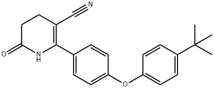 2-(4-[4-(TERT-BUTYL)PHENOXY]PHENYL)-6-OXO-1,4,5,6-TETRAHYDRO-3-PYRIDINECARBONITRILE 结构式