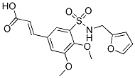 3-[3-[(FURAN-2-YLMETHYL)-SULFAMOYL]-4,5-DIMETHOXY-PHENYL]-ACRYLIC ACID 结构式