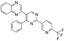 2-[4-PHENYL-2-(6-(TRIFLUOROMETHYL)PYRIDIN-3-YL)PYRIMIDIN-5-YL]QUINOXALINE 结构式