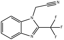 2-(2-(三氟甲基)-1H-苯并[D]咪唑-1-基)乙腈 结构式