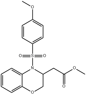 METHYL 2-(4-[(4-METHOXYPHENYL)SULFONYL]-3,4-DIHYDRO-2H-1,4-BENZOXAZIN-3-YL)ACETATE 结构式