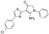 5-AMINO-4-[4-(4-CHLORO-PHENYL)-THIAZOL-2-YL]-1-PHENYL-1,2-DIHYDRO-PYRROL-3-ONE 结构式