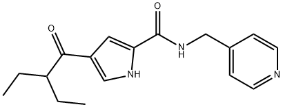 4-(2-ETHYLBUTANOYL)-N-(4-PYRIDINYLMETHYL)-1H-PYRROLE-2-CARBOXAMIDE 结构式