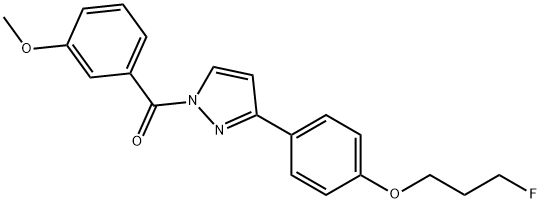 (3-[4-(3-FLUOROPROPOXY)PHENYL]-1H-PYRAZOL-1-YL)(3-METHOXYPHENYL)METHANONE 结构式