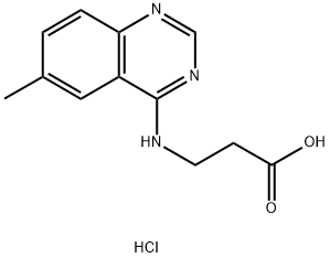 3-(6-METHYL-QUINAZOLIN-4-YLAMINO)-PROPIONIC ACID HYDROCHLORIDE 结构式