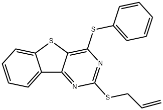 2-(Allylsulfanyl)-4-(phenylsulfanyl)[1]benzothieno[3,2-d]pyrimidine 结构式