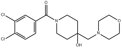 (3,4-Dichlorophenyl)[4-hydroxy-4-(morpholinomethyl)piperidino]methanone 结构式