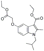 ETHYL 5-(2-ETHOXY-2-OXOETHOXY)-1-ISOBUTYL-2-METHYL-1H-INDOLE-3-CARBOXYLATE 结构式