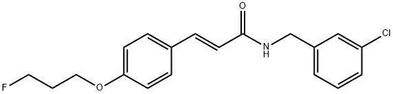 (E)-N-(3-氯苄基)-3-(4-(3-氟丙氧基)苯基)丙烯酰胺 结构式