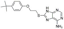 8-([2-(4-TERT-BUTYLPHENOXY)ETHYL]THIO)-9H-PURIN-6-AMINE 结构式