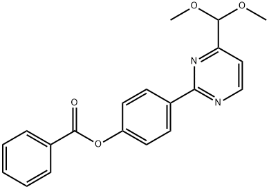 4-[4-(DIMETHOXYMETHYL)-2-PYRIMIDINYL]PHENYL BENZENECARBOXYLATE 结构式