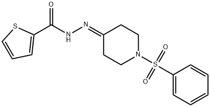 N'-[1-(PHENYLSULFONYL)-4-PIPERIDINYLIDENE]-2-THIOPHENECARBOHYDRAZIDE 结构式