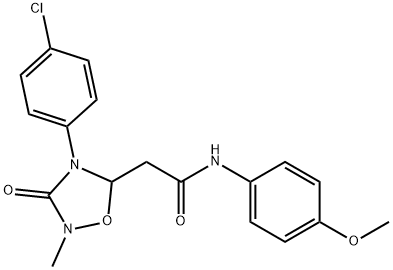 2-[4-(4-CHLOROPHENYL)-2-METHYL-3-OXO-1,2,4-OXADIAZOLAN-5-YL]-N-(4-METHOXYPHENYL)ACETAMIDE 结构式